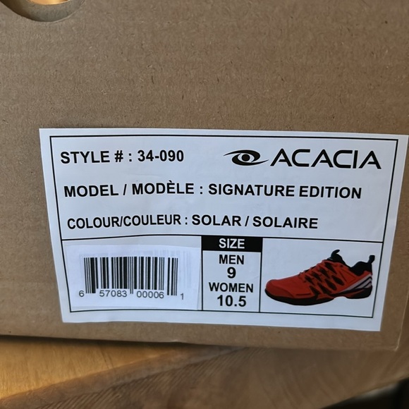 Acacia Signature Tyler Loong Edition Pickleball Shoe (Solar) new in box - Picture 8 of 9